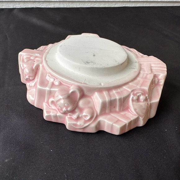 Vintage Christmas Tree Mouse Pink Ceramic Mold 1987 Two Piece Presents - Picture 11 of 16